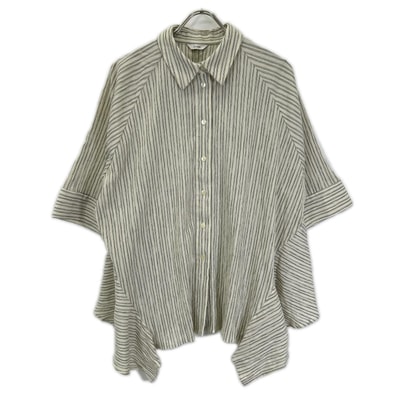 クラネ ホワイト COTTON CREPE BACK FRILL SHIRT シャツ 1