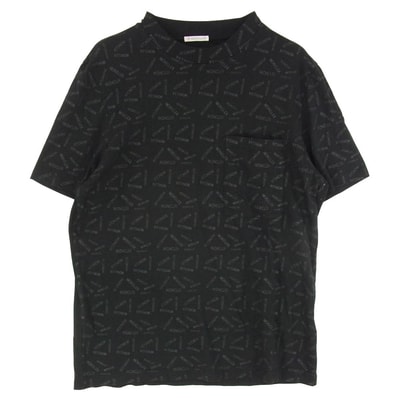 MONCLER モンクレール H10918C00040 829H8 モンクレールジャパンタグ SS TSHIRT ロゴプリント ワッペン付 ポケット Tシャツ 半袖 カットソー ブラック系 M【中古】