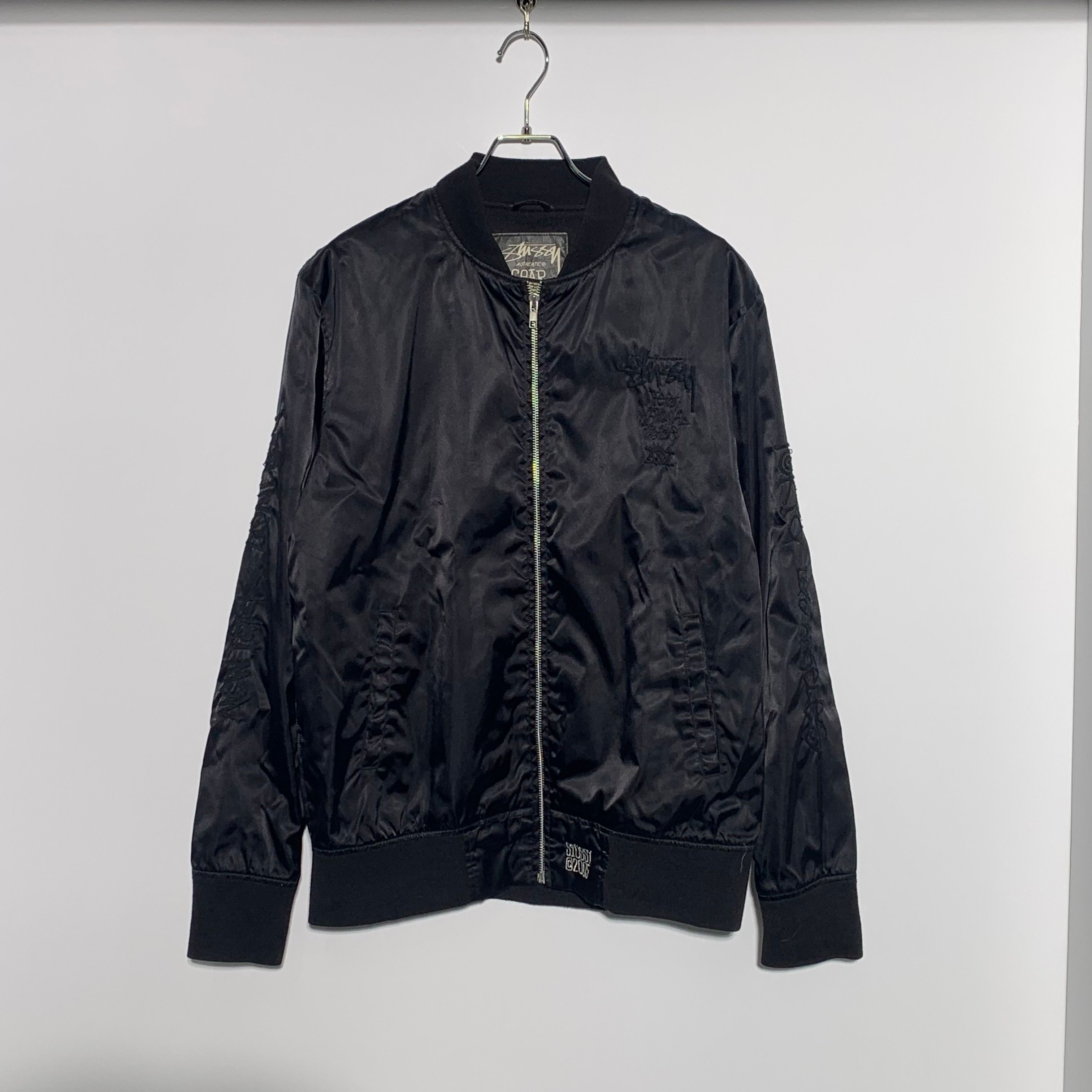 STUSSY 25周年モデル マーメイド刺繍 ブルゾン スカジャン ジャケット