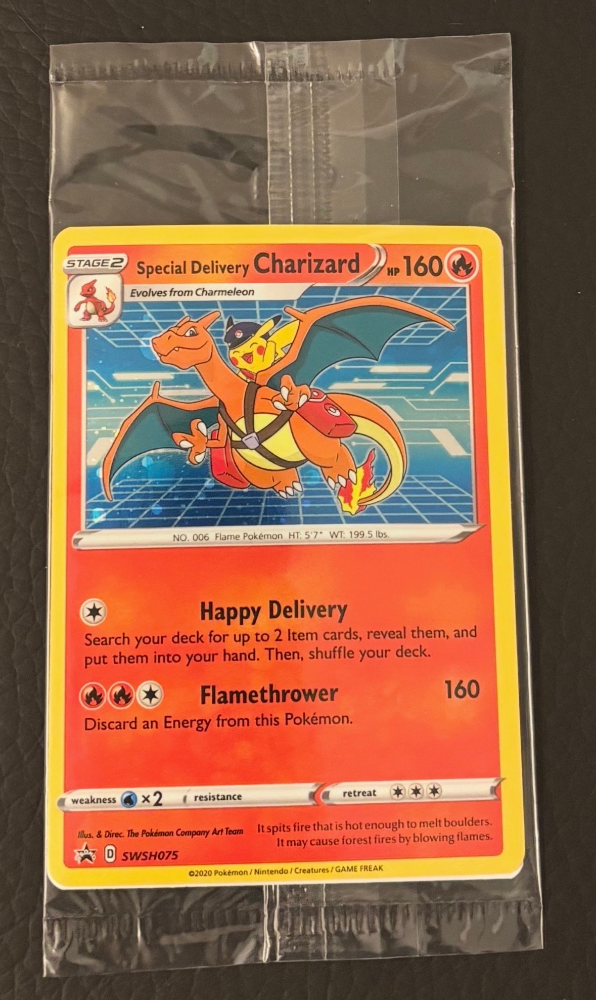 スペシャルデリバリーリザードン P [SWSH075]【英語版】(ソード&シールド「2022 ポケモンセンター イギリス スペシャルプロモ」)