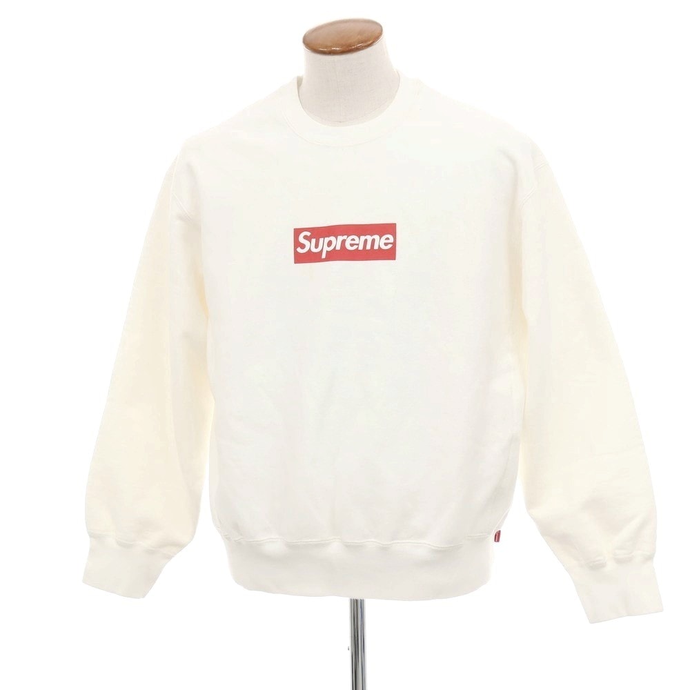 【中古】シュプリーム Supreme 2025年春夏 Washed Box Logo Crewneck スウェット ホワイト【サイズM】【メンズ】