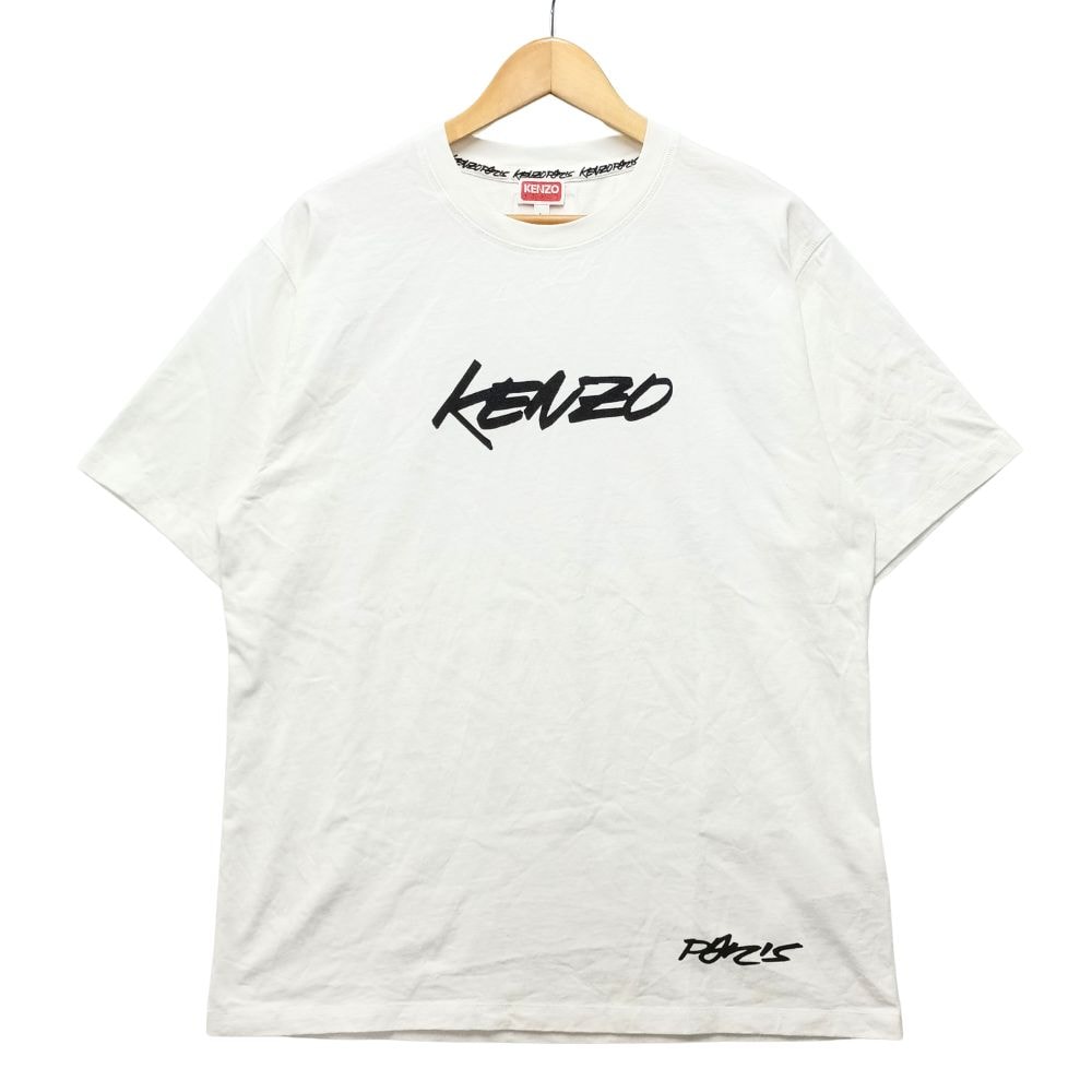 KENZO ケンゾー Futura 2000 Classic T-Shirt ロゴ 半袖Tシャツ コットン オフホワイト サイズ L 正規品 / 54674