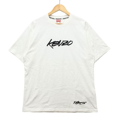 KENZO ケンゾー Futura 2000 Classic T-Shirt ロゴ 半袖Tシャツ コットン オフホワイト サイズ L 正規品 / 54674
