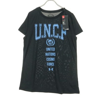 未使用 UNDER ARMOUR アンダーアーマー フロントプリント 半袖 Tシャツ LG ブラック