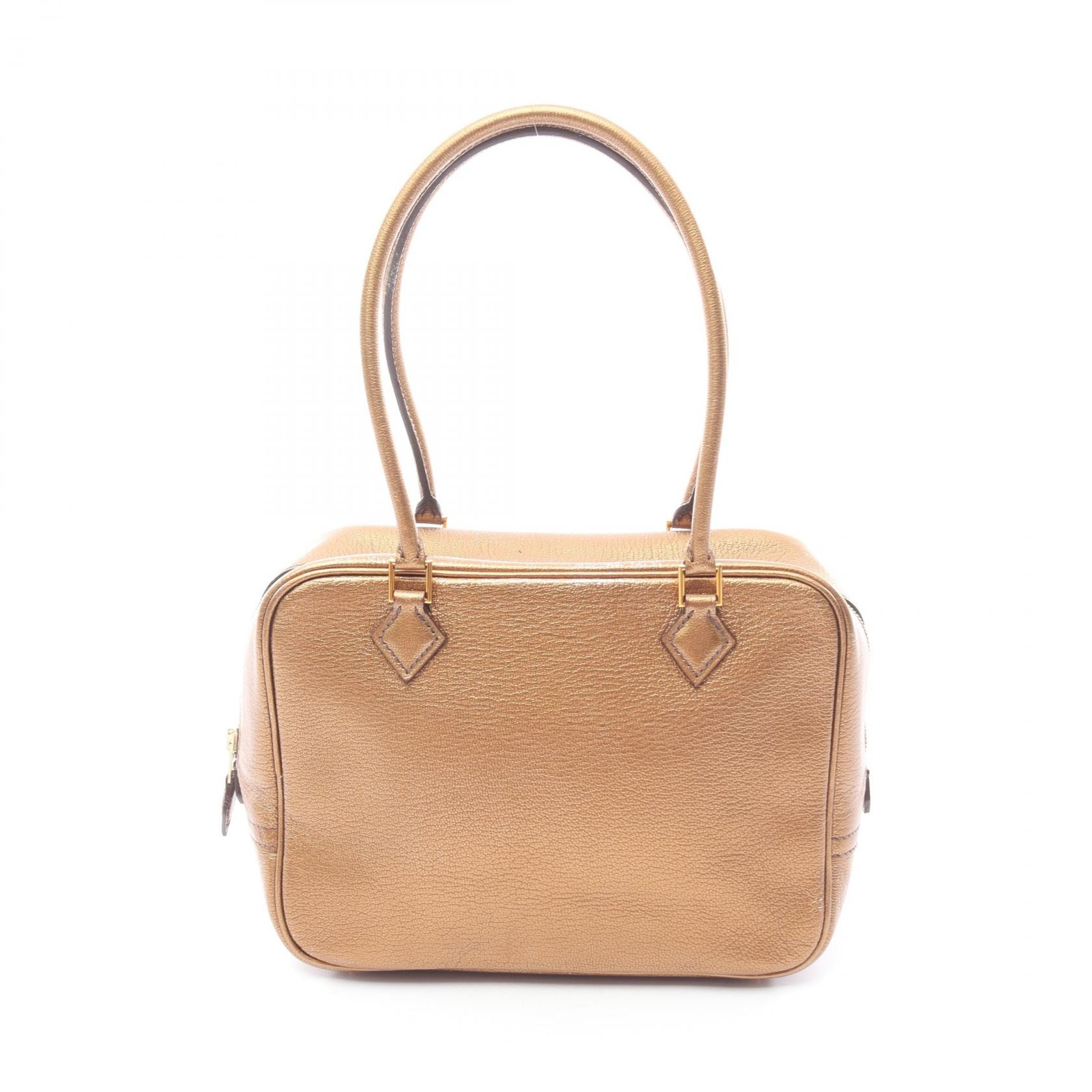エルメス HERMES ミニプリュム20 ハンドバッグ バッグ シェーブル シェーブル □I刻印(2005年製造) レディース ブラウン系 【中古】
