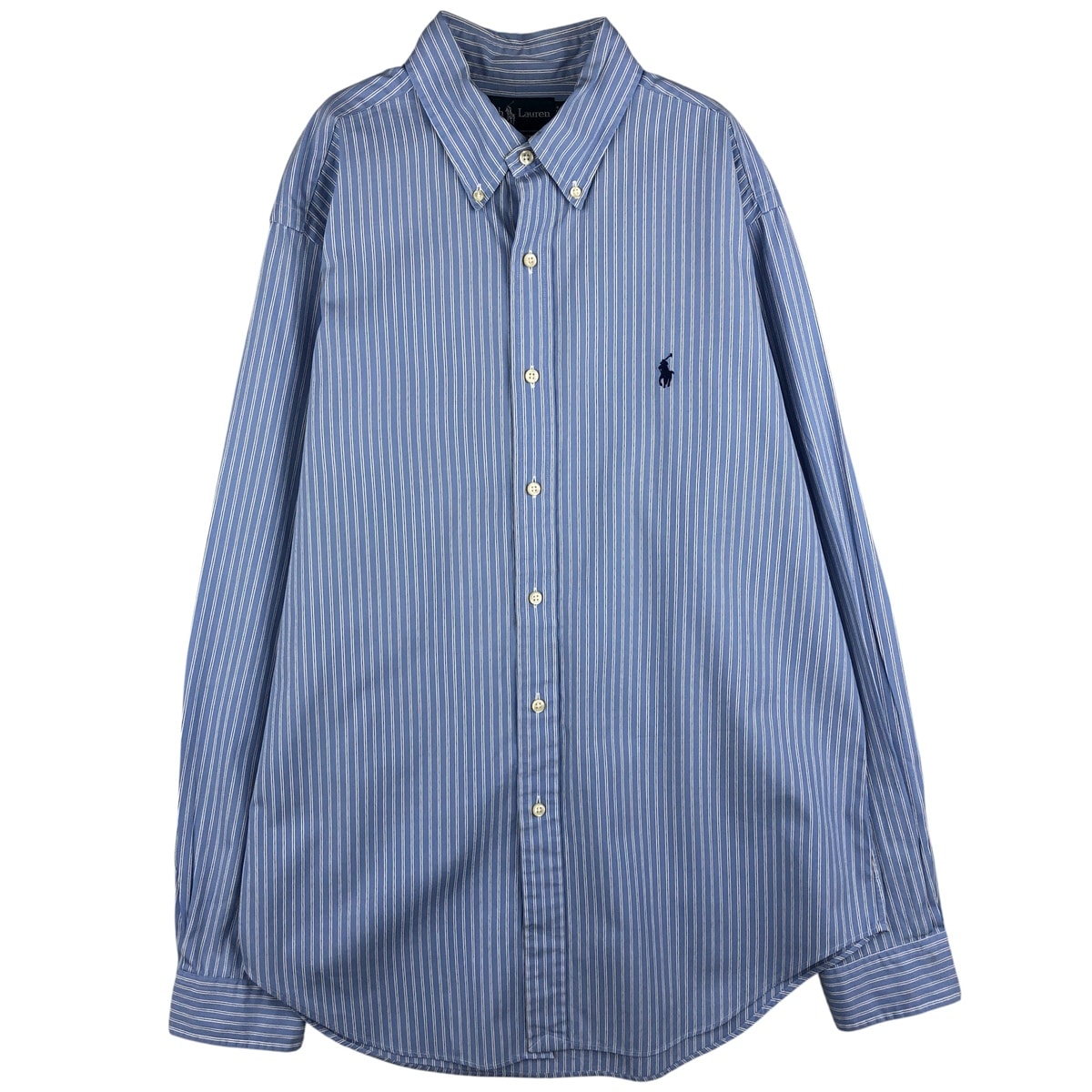 古着 ラルフローレン Ralph Lauren CLASSIC FIT 長袖 ボタンダウンストライプシャツ メンズL相当/eaa459376