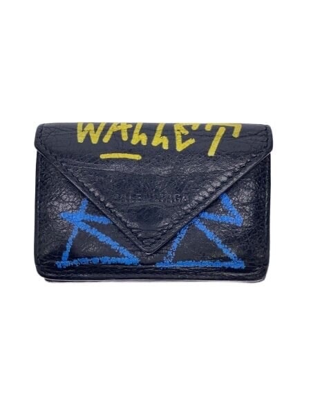 バレンシアガ グラフィティ ペーパー ミニウォレット "ブラック" 391446 0FE0N 1060