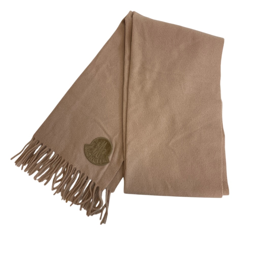 モンクレール MONCLER マフラー モンクレロゴ ベージュ