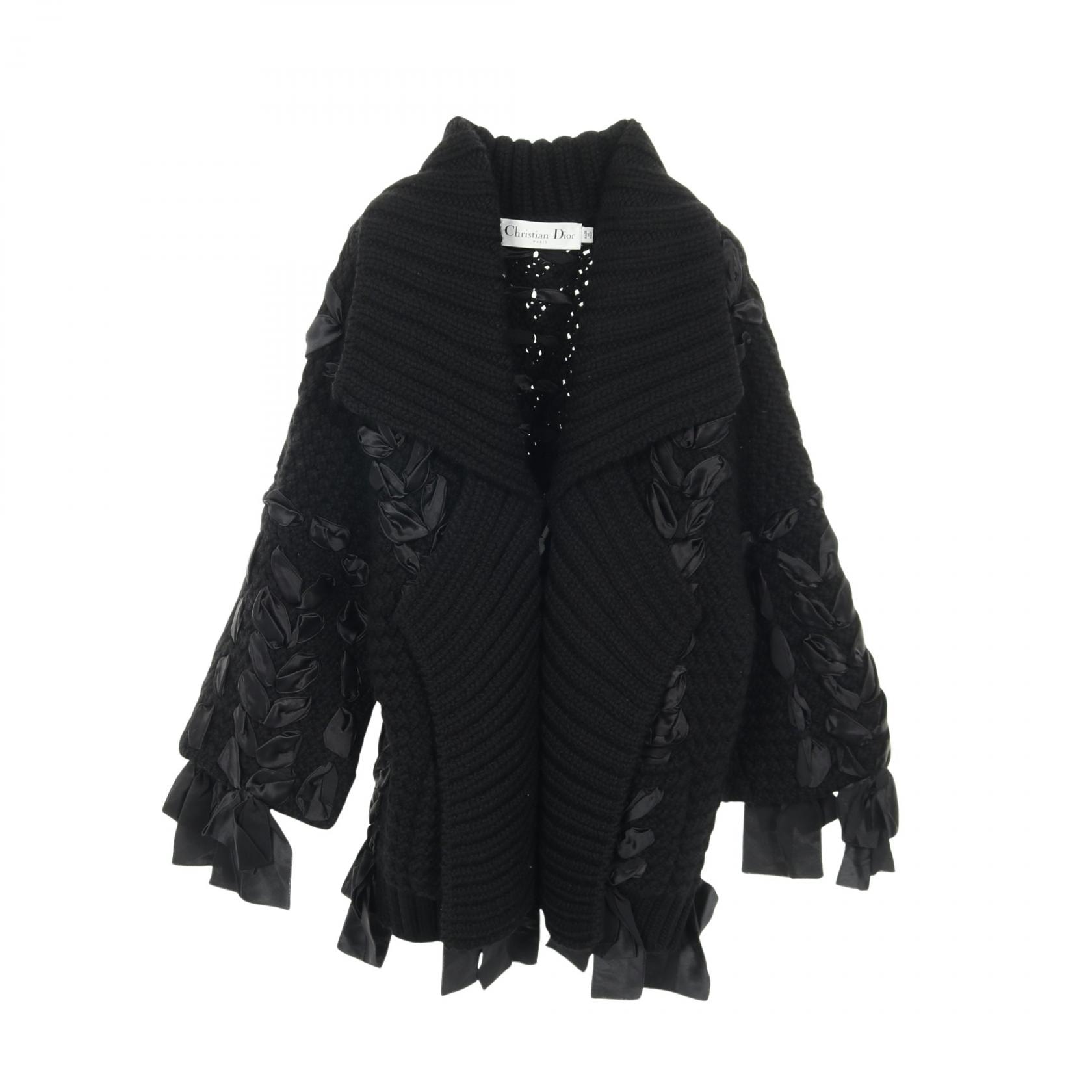 ディオール Dior カーディガン 衣料品 トップス ウール レディース ブラック系 【中古】