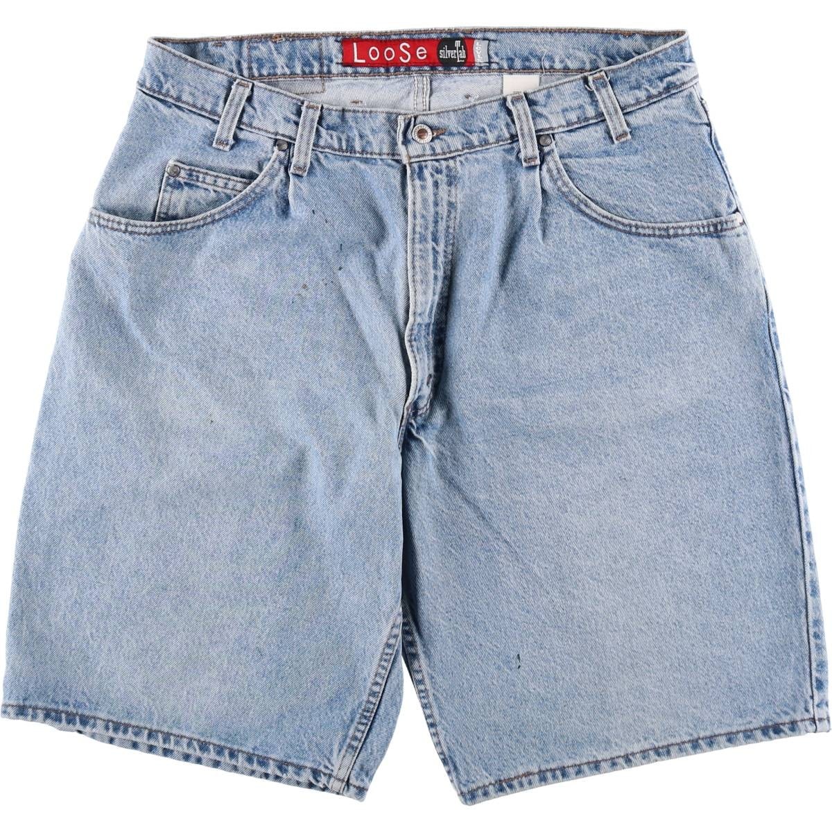 古着 90年代 リーバイス Levi's SILVER TAB シルバータブ LOOSE ルーズ 33661-0791 デニムショーツ ハーフパンツ ジョーツ USA製 メンズw37相当 ヴィンテージ/eaa478196