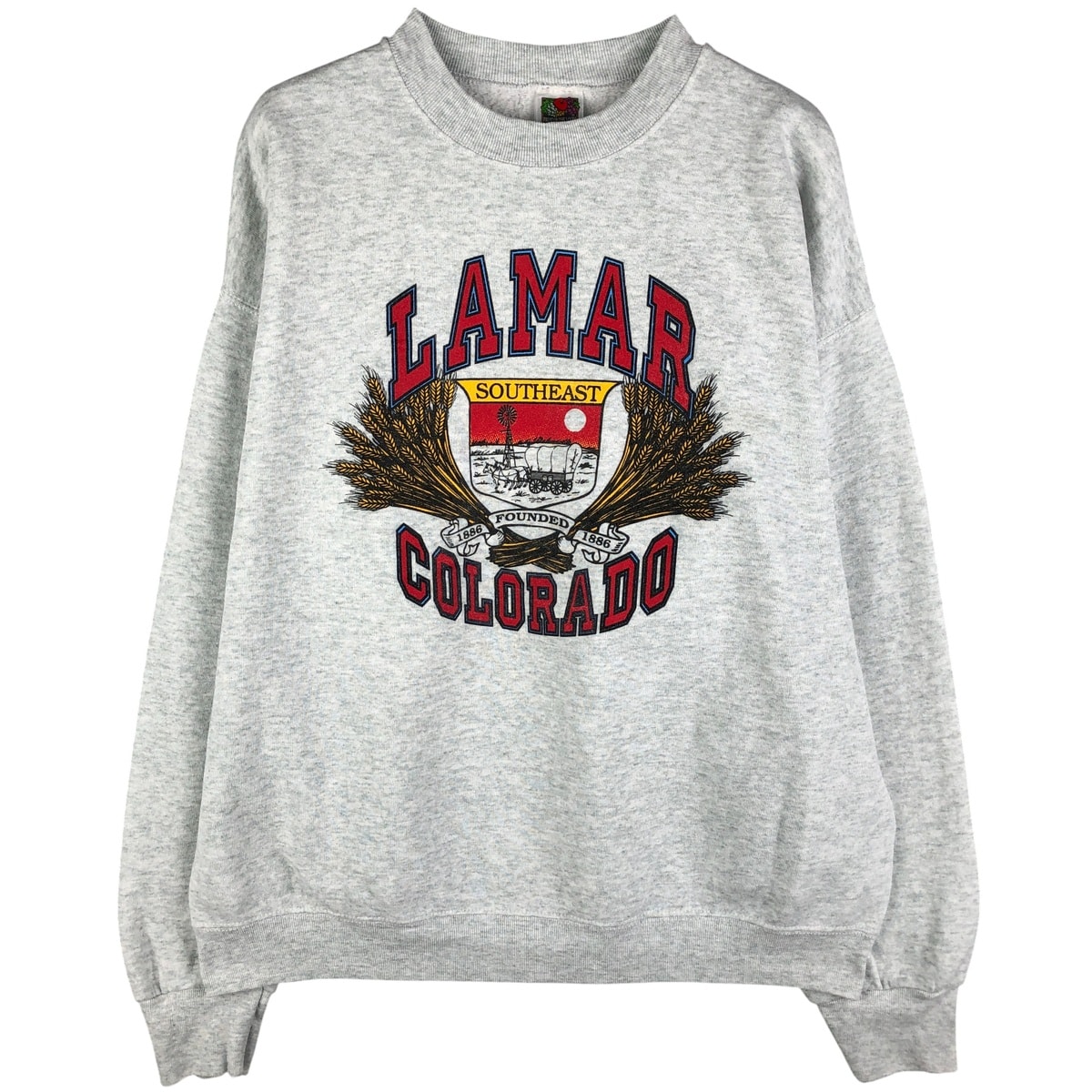 古着 00年代 フルーツオブザルーム FRUIT OF THE LOOM 3連プリント カレッジスウェットシャツ トレーナー メンズXL相当/eaa483134