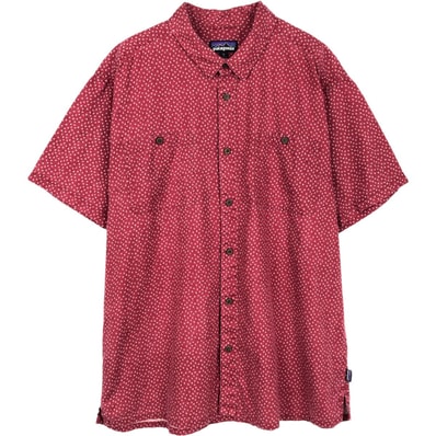 古着 パタゴニア Patagonia 53139SP17 バックステップシャツ 総柄 半袖 コットン×ヘンプシャツ ボックスシャツ メンズXL相当/eaa650667