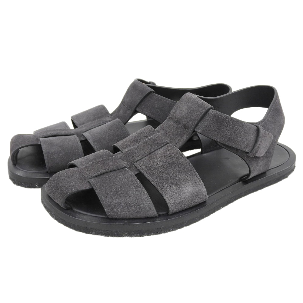 ザ ロウ スエード Fisherman グルカサンダル シューズ メンズ チャコール 40 40