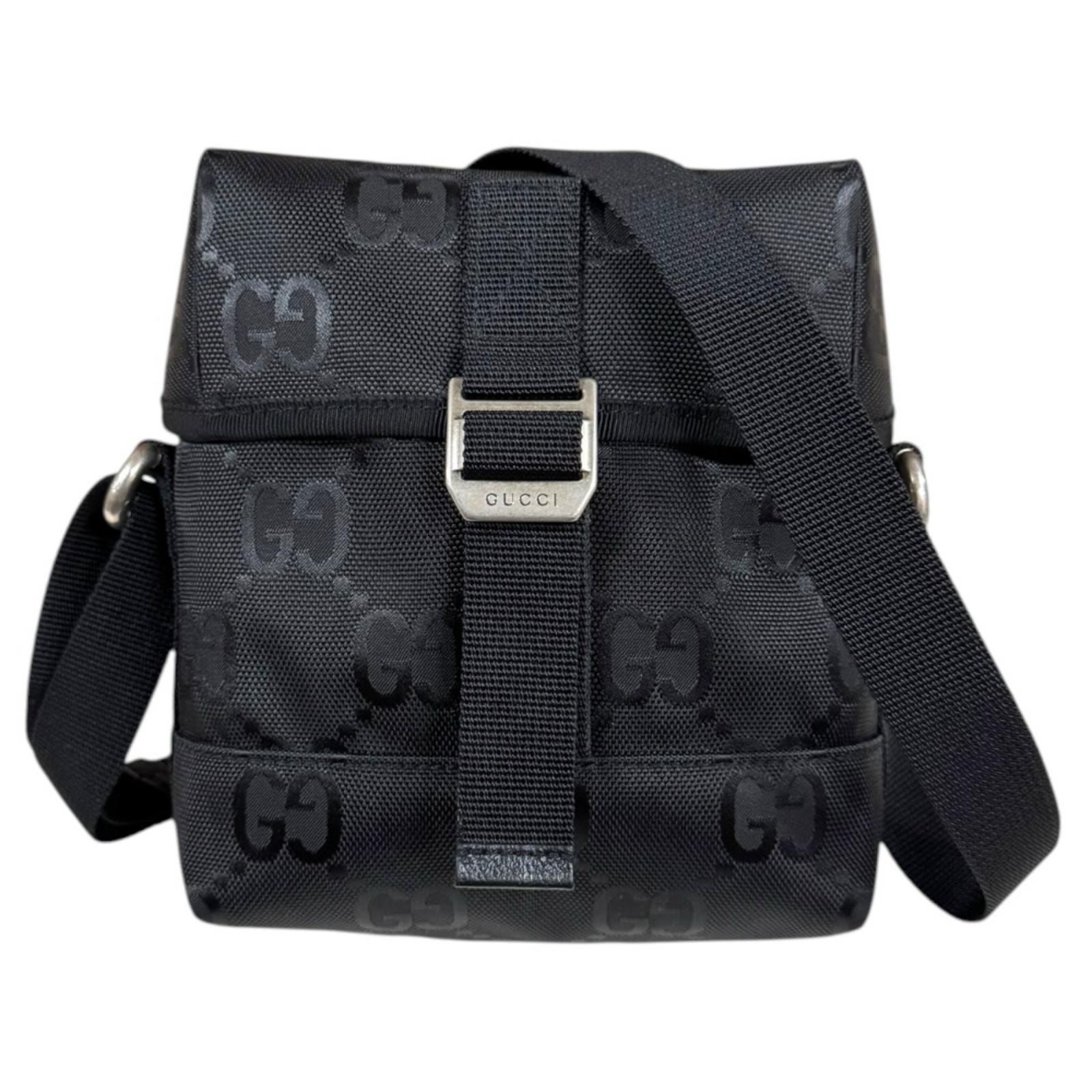 グッチ オフザグリット ショルダーバッグ 643858 ブラック ユニセックス GUCCI  中古