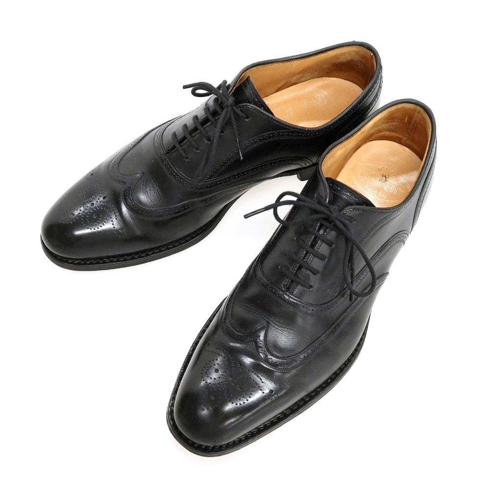 【中古】チャーチ CHURCH'S カーフ ドレスシューズ ブラック【サイズ75F】【メンズ】