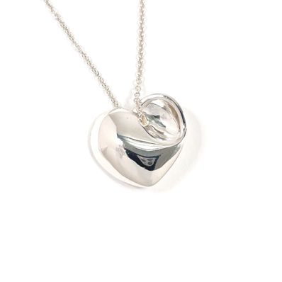 ティファニー ネックレス フォールドハート シルバー