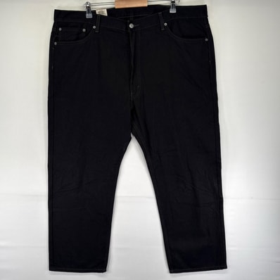 古着 美品 リーバイス Levi's デニム パンツ 505 デッドストック ストレート ジップ タグ付き W46 L29 ブラック系 メンズ