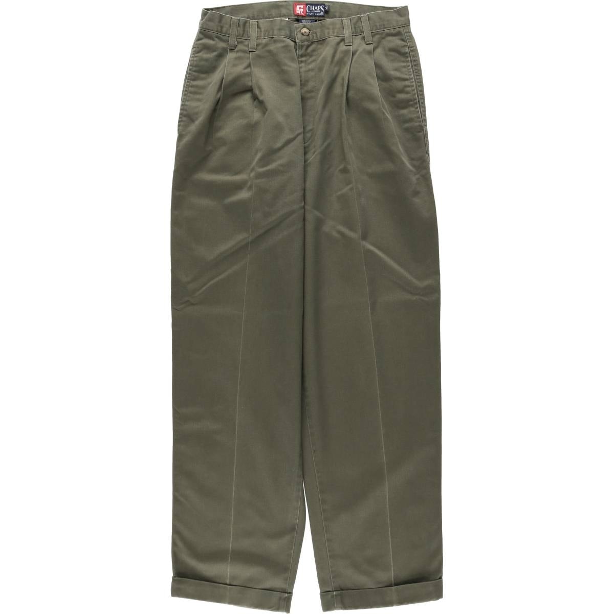 古着 ラルフローレン Ralph Lauren CHAPS チャップス ツータック チノパンツ メンズw30相当/eaa656011