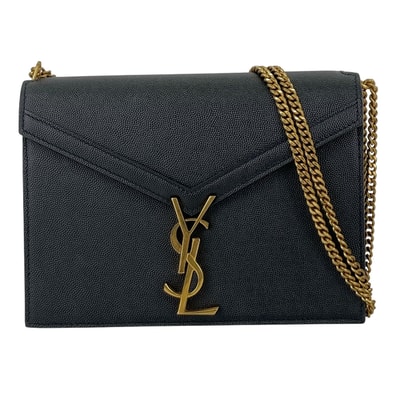 SAINT LAURENT サンローラン カサンドラ チェーンショルダーバッグ YSL ショルダーバッグ 532750 レザー ブラック レディース【中古】