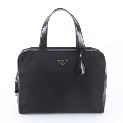 ■美品 プラダ テスート ナイロンハンドバッグ レザー×ナイロン