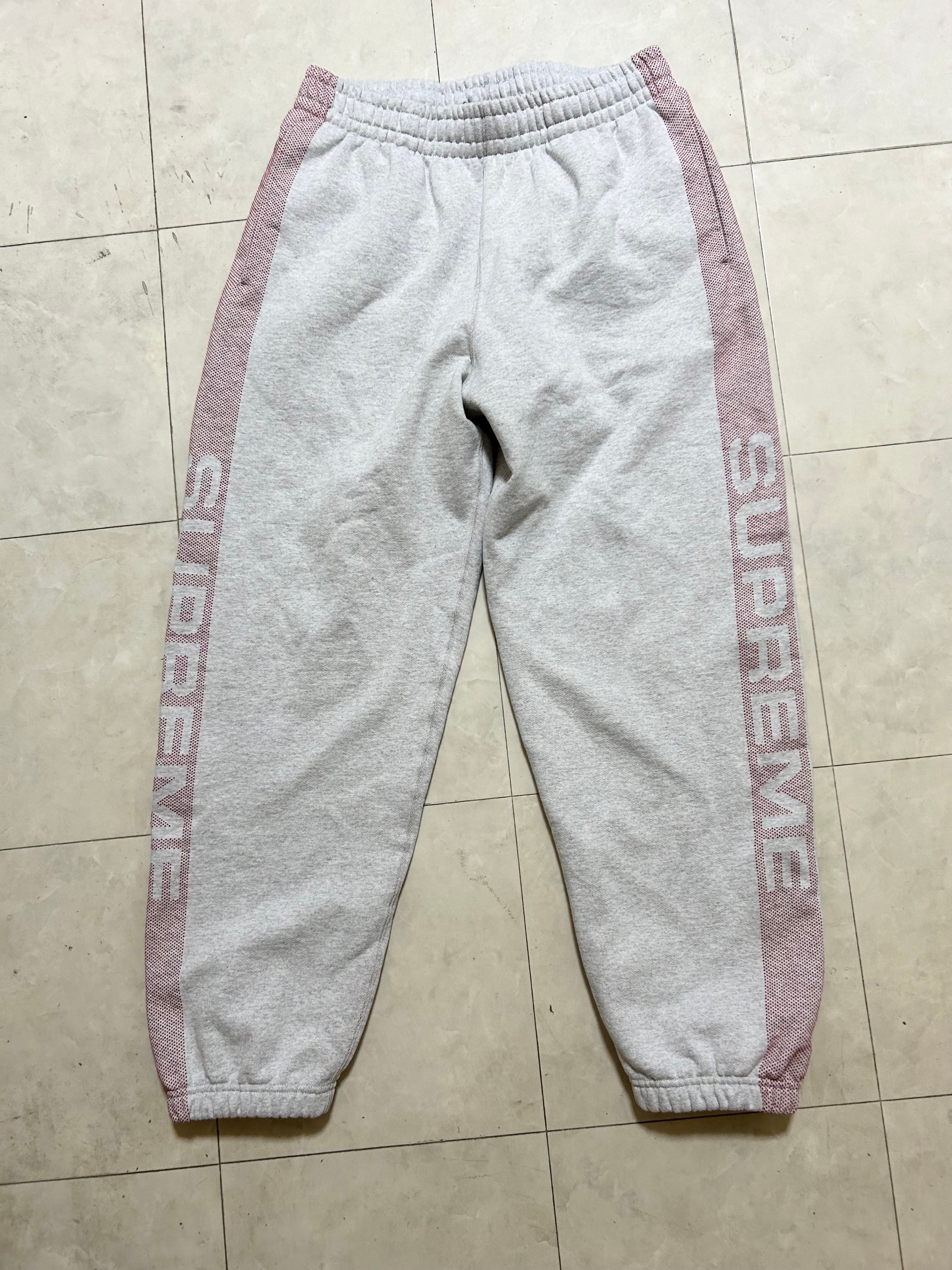 Supreme Jacquard Stripe Sweatpant "Ash Grey"