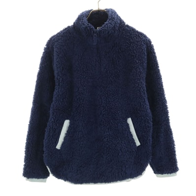 GAP ギャップ ハーフジップ ボアジャケット S ネイビー