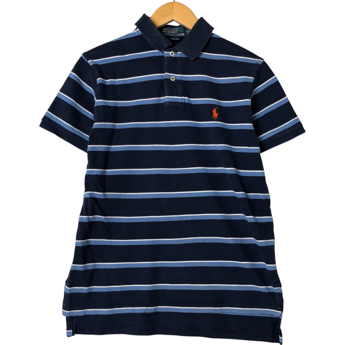 古着 ラルフローレン Ralph Lauren POLO by Ralph Lauren CUSTOM FIT 半袖 ボーダー ポロシャツ メンズM相当/eaa554817