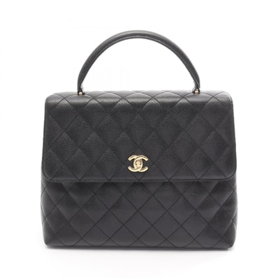 シャネル CHANEL マトラッセ ハンドバッグ バッグ キャビアスキン(グレインドカーフ) レディース ブラック系 A12397 【中古】
