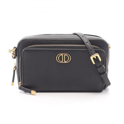 ディオール Dior カロ ダブルポーチ ショルダーバッグ バッグ レザー レディース ブラック系 S7431UBAE 【中古】