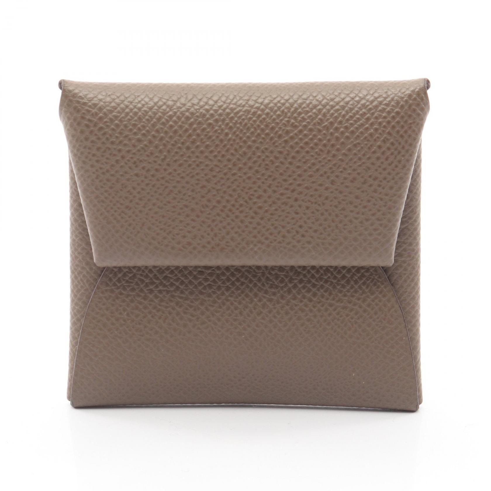 エルメス HERMES バスティア コインケース 財布 レザー ヴォーエプソン ヴォーエプソン エトゥープ U刻印(2022年製造) レディース グレー系 【中古】