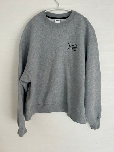 Stussy x Nike Fleece Crew (US Size) "Grey" DO9337-063