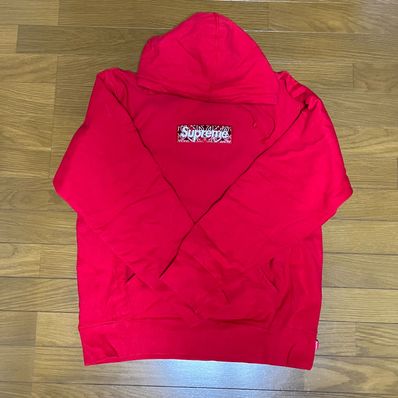 Supreme Bandana Box Logo Hooded Sweatshirt "Red"
