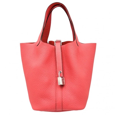HERMES エルメス ハンドバッグ ピコタンロックPM 鞄 かばん W トリヨン レッド系 シルバー金具 レディース 美品 2024年【中古品】
