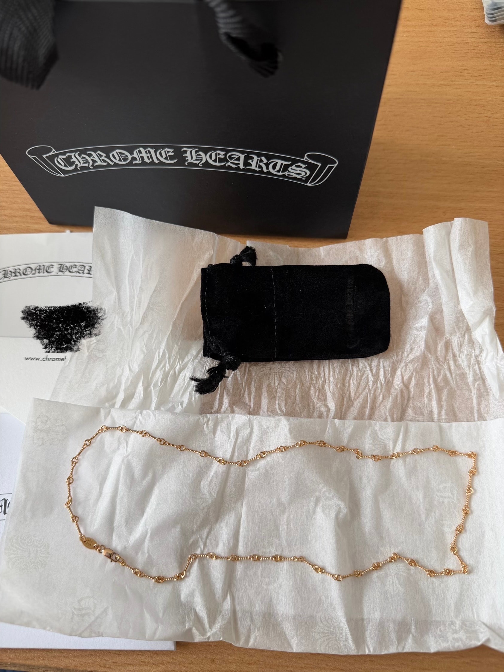 Chrome Hearts 22K Twist Chain Necklace "Yellow Gold"