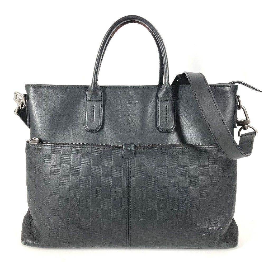 ルイヴィトン LOUIS VUITTON 7DW ブリーフケース セブンデイズ ア ウィーク N41565 ダミエアンフィニ トートバッグ カバン ハンドバッグ ショルダーバッグ ビジネスバッグ ダミエアンフィニレザー オニキス ブラック