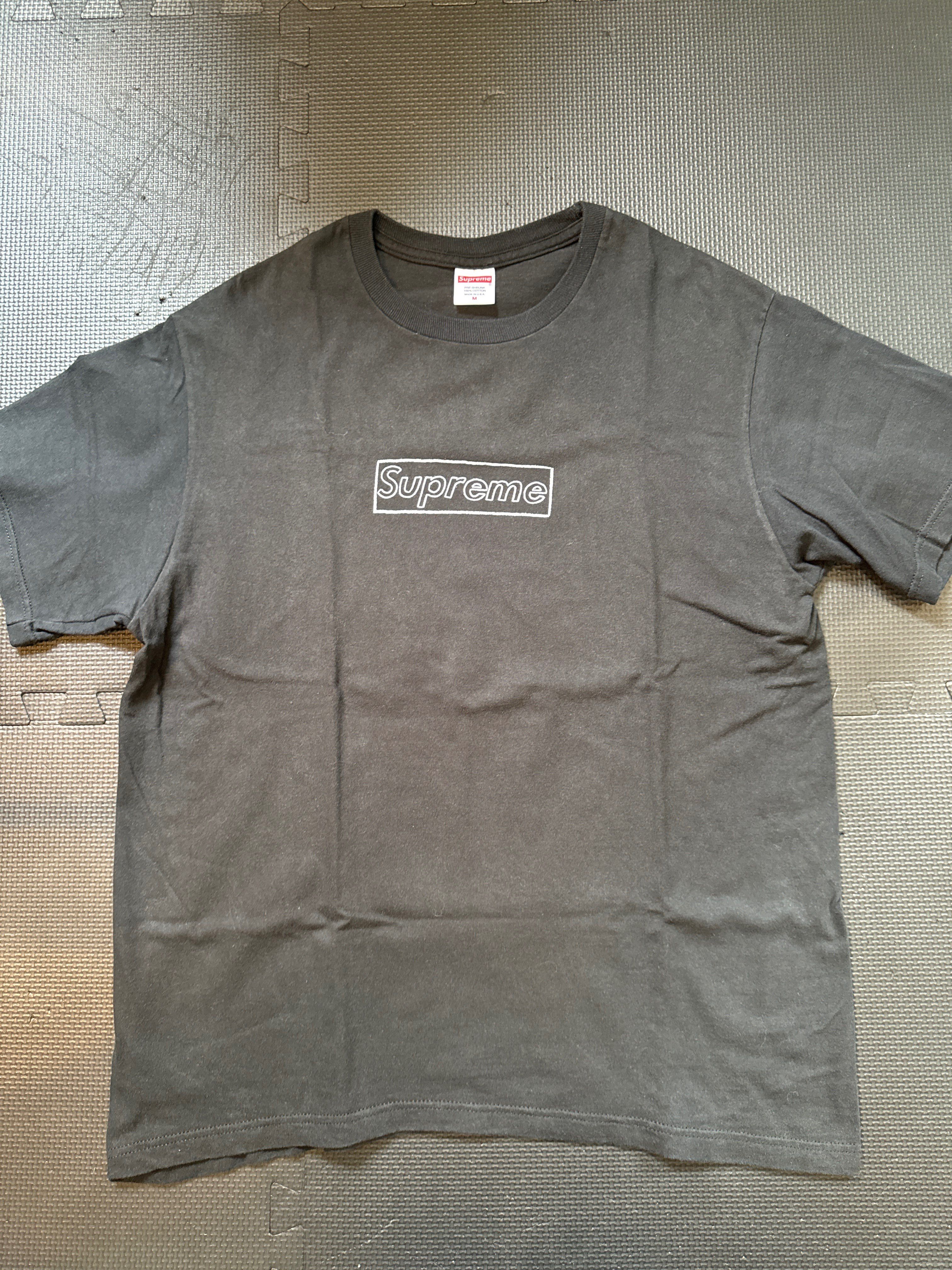 Supreme KAWS Chalk Logo Tee "Black"