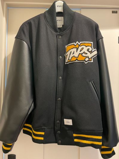 Wtaps New Year's Limited Varsity Jacket Wool. Melton. Toon! "Black"