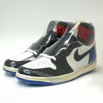 未使用 NIKE ナイキ エアジョーダン 28cm フラグメント デザイン × ユニオン LA × ナイキ エア ジョーダン 1 ハイ OG ブラック/ホワイト/バーシティ レッド/スポーツ ロイヤル 10.0 28 スニーカー トリコロール メンズ