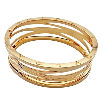 ブルガリ ビーゼロワン デザインレジェンド バングル 18金 K18ピンクゴールド レディース BVLGARI 中古