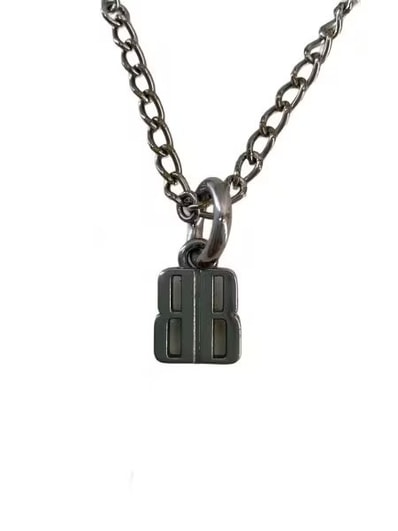 BALENCIAGA Nano Thin Necklace "Silver"