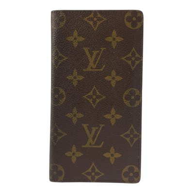 美品 LOUIS VUITTON ルイヴィトン モノグラム ポルト バルール カルト クレディ ブラウン PVC 札入れ ロングウォレット 600483 【中古】