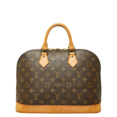 ルイ ヴィトン モノグラム アルマPM ハンドバッグ 手提げバッグ M53151 ブラウン PVC レザー レディース LOUIS VUITTON 中古