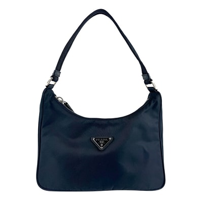 プラダ PRADA ハンドバッグ ナイロン ネイビー レディース【中古】 z8489