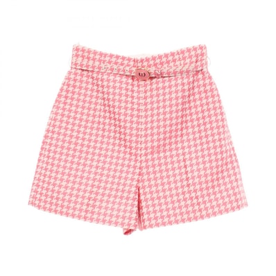 ディオール Dior 千鳥格子柄 ショーツ パンツ 衣料品 ボトムス コットン ビスコース / ポリエステル レディース ピンク系 / ホワイト系 211P11A3486 【中古】