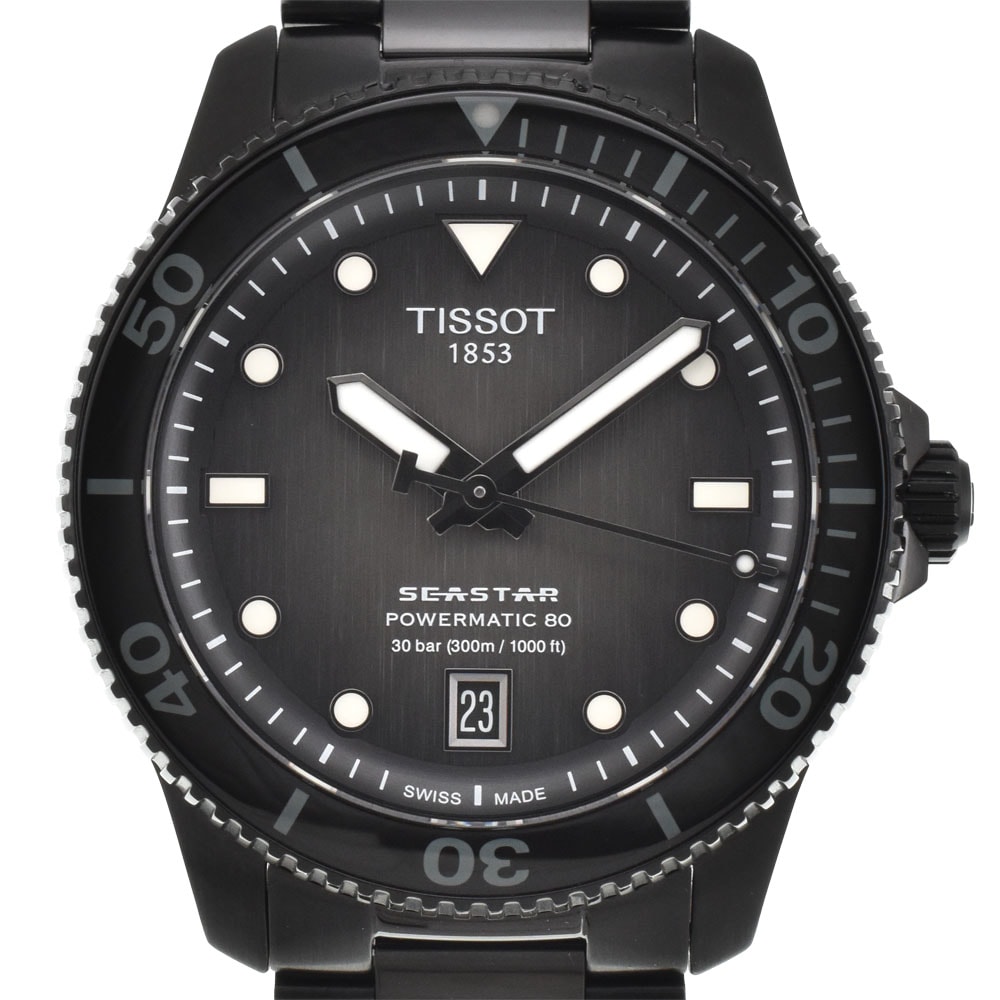 値下 ティソ TISSOT T120.807.33.051.00 シースター1000 デイト 自動巻き メンズ 美品 箱・保証書付き □#144846
