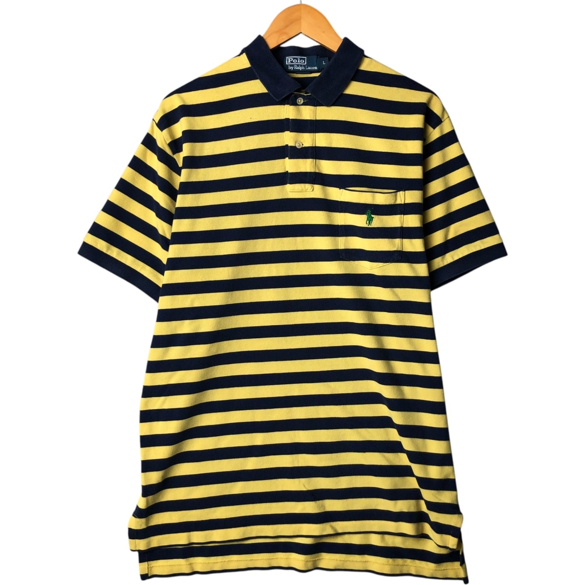 古着 ラルフローレン Ralph Lauren POLO by Ralph Lauren 半袖 ボーダー ポロシャツ メンズL相当/eaa570398