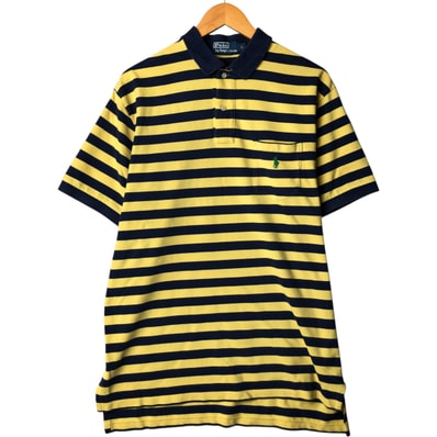 古着 ラルフローレン Ralph Lauren POLO by Ralph Lauren 半袖 ボーダー ポロシャツ メンズL相当/eaa570398