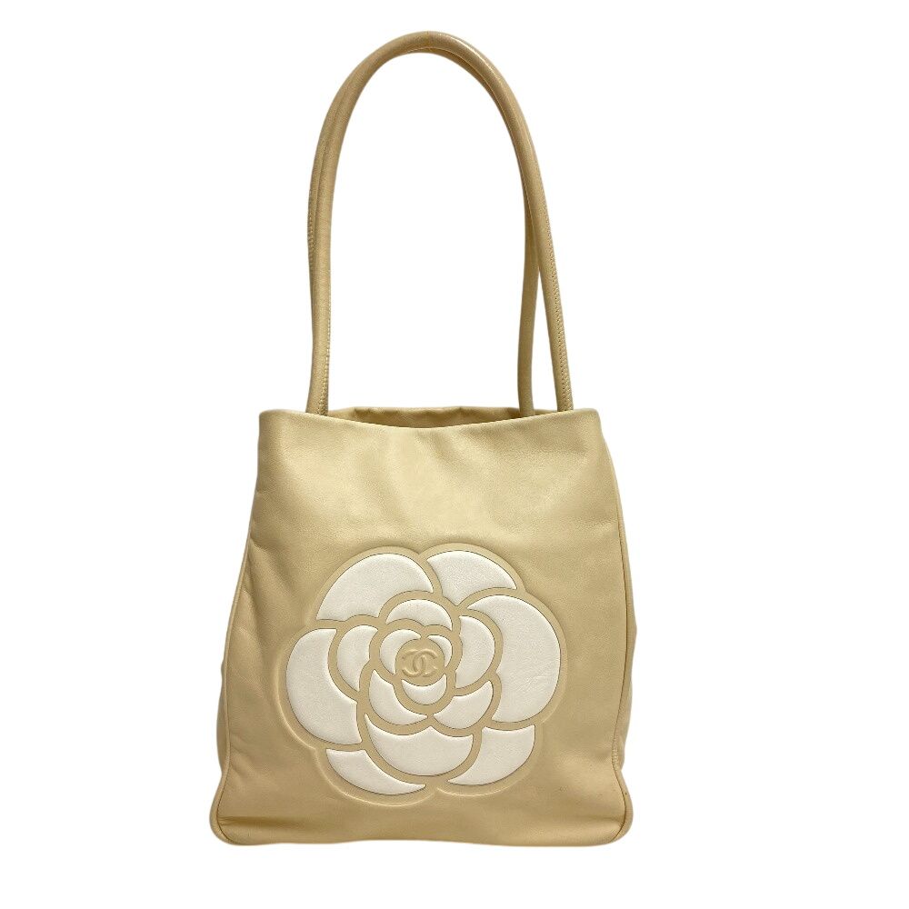 シャネル CHANEL トートバッグ カメリア 8番 レザー