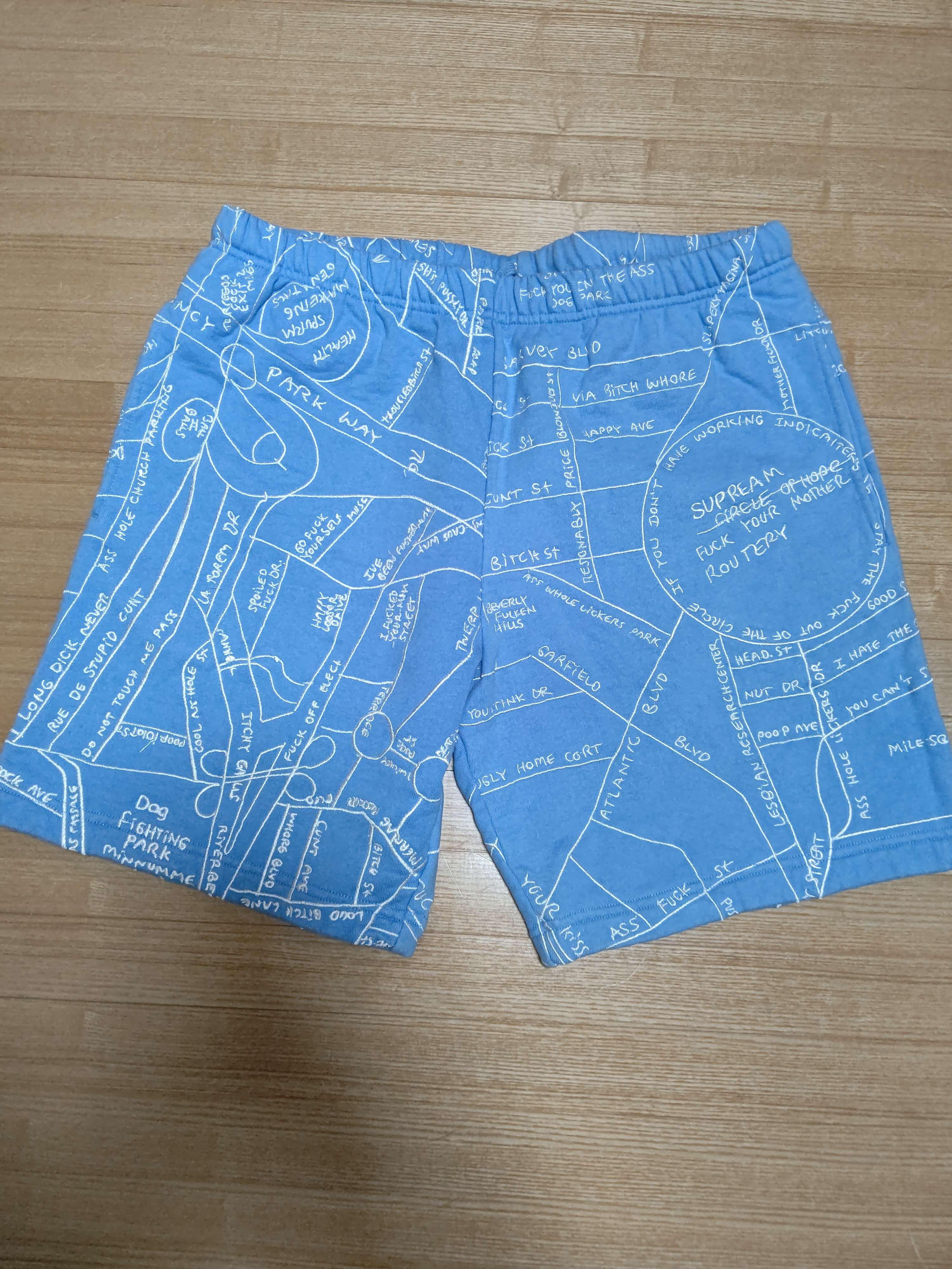 Supreme Gonz Embroidered Map half pants