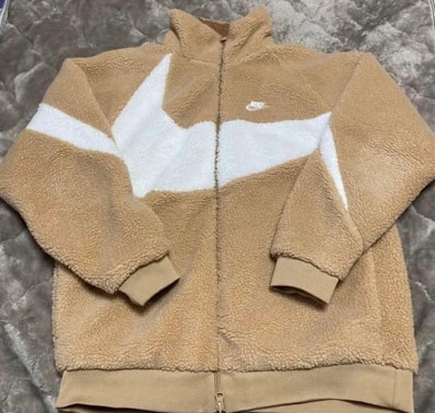 Nike Big Swoosh Reversible Boa Jacket "Hemp White"